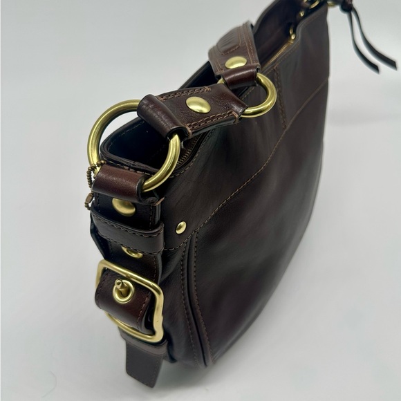 Vintage Coach Rich Brown Leather Bucket Shoulder Bag
